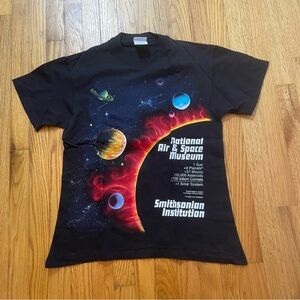 Vintage SMITHSONIAN NATIONAL AIR & SPACE MUSEUM PLANETS GRAPHIC T-Shirt MEDIUM